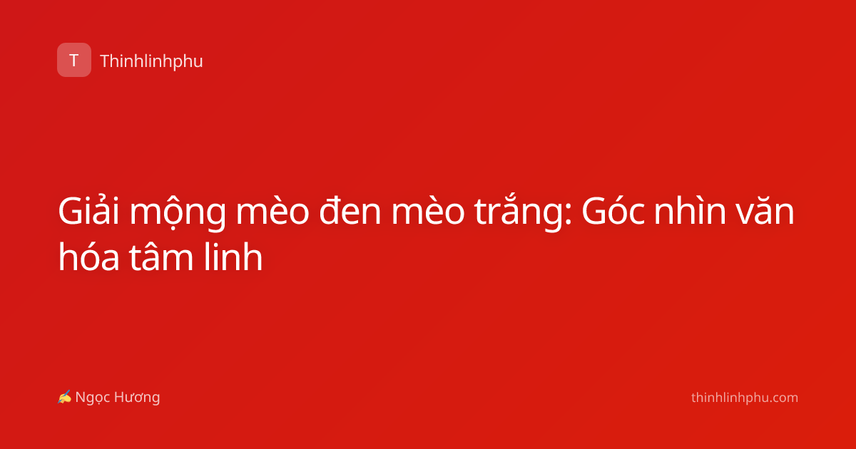 Giải mộng mèo đen mèo trắng: Góc nhìn văn hóa tâm linh