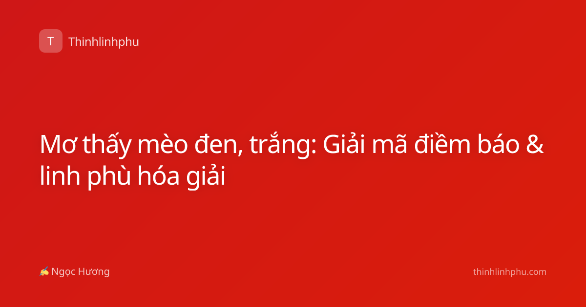 Mơ thấy mèo đen, trắng: Giải mã điềm báo & linh phù hóa giải